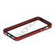 Plastic & TPU Hybrid Bumper Ramme Case til iPhone 5 - Rød / Sort
