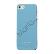 Premium Blankt Hard Back Case iPhone 5 cover - Blå