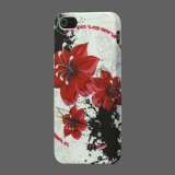 Røde blomster TPU Gel iPhone 5 cover