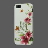 Fersken Blomst iPhone 5 TPU Gele Case