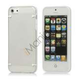 Selvlysende glitrende Powder Plastic & TPU Combo Case iPhone 5 cover - Hvid
