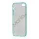 Selvlysende Transparent Plastic & TPU Combo Case iPhone 5 cover - Blå