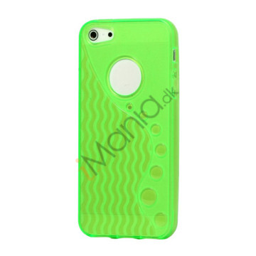 Anti-slip Bølge TPU Case iPhone 5 cover - Grøn