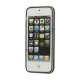 Hvid-kantede Frosted Gel TPU Case iPhone 5 cover - Grå