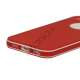 Hvid-kantede Frosted Gel TPU Case iPhone 5 cover - Rød