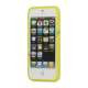 Hvid-kantede Frosted Gel TPU Case iPhone 5 cover - Gul