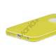 Hvid-kantede Frosted Gel TPU Case iPhone 5 cover - Gul