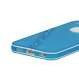 Hvid-kantede Frosted TPU Gel Case iPhone 5 cover - Mørkeblå
