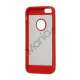 Mat Plastic & TPU Combo Cover Case til iPhone 5 - Rød