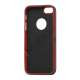 To-tone Gel TPU Case Cover med Round Cutout til iPhone 5 - Sort / Rød