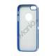 To-tone Gel TPU Case Cover med Round Cutout til iPhone 5 - Hvid / Blå