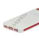 To-tone Gel TPU Case Cover med Round Cutout til iPhone 5 - Hvid / Rød