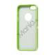 To-tone Gel TPU Case Cover med Round Cutout til iPhone 5 - Hvid / Grøn