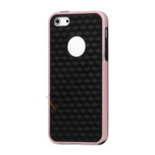 Cube Square TPU Cover Case til iPhone 5 - Pink