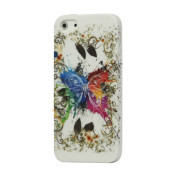 Farverige Sommerfugl Gel TPU Skin Case iPhone 5 cover