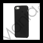 Stylish Blade TPU Gel Cover Case til iPhone 5 - Sort
