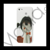 Pretty Girl med Hands on the Face Soft TPU Case til iPhone 5