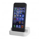 Hvid 8pin(Lightning) til micro-USB iPhone 5 bordlader, inkl kabel