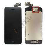 iPhone 5 Skærm, LCD og Digitizer Sæt inkl. Tryksensor + Digitizer Ramme + Front Kamera + Home-knap + Homeknap Holder - Sort
