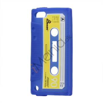 Tyndt Kassettebånd Silicone Cover til iPod Touch 5 - Blå