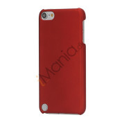Gummibelagt hård plast Case Cover til iPod Touch 5 - Rød