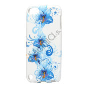 Blå Lily Blomsts TPU Gel Cover Taske til iPod Touch 5
