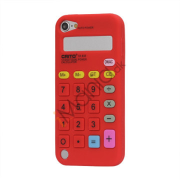 3D Lommeregner Silicone Cover Taske til iPod Touch 5 - Rød