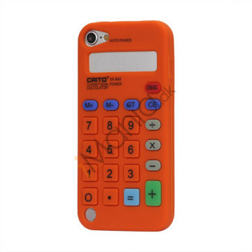 3D Lommeregner Silicone Cover Taske til iPod Touch 5 - Orange