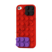 Byggeklods Silicone Cover til iPod Touch 5 - Rød