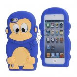 Sød 3D Abe, blød beskyttende silikone Jelly Taske til iPod Touch 5 - Mørkeblå