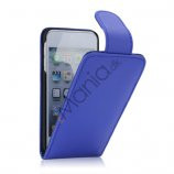 Tyndt Lodret PU Læder Case Cover med kortpladser til iPod Touch 5 - Blå