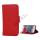 Folio Holder Lædertaske Flip Kreditkort tegnebog Cover til iPod Touch 5 - Rød