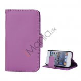 Folio Holder Lædertaske Flip Kreditkort tegnebog Cover til iPod Touch 5 - Lilla