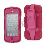 Ekstremt holdbart Hybrid Hard Case til iPod Touch 5 med Belt Clip - Pink / Rose