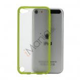 Blankt Hard Back Case til iPod Touch 5 med Soft TPU Kants - gulgrønt
