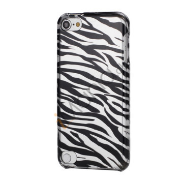 Zebra Striber Combo 2 i 1 Snap-On Hard Case Cover til iPod Touch 5 - Sort / Sølv