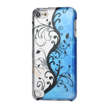 Sølv og blå Flora Smooth Snap-On Hard Skin Etui til iPod Touch 5
