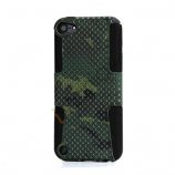 Camouflage Hybrid Gitter Silicone Hard Plastic Cover Case til iPod Touch 5