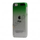 Cover med gradvist farveskift og regndråber Hard Case til iPod Touch 5 - Grøn