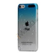 Cover med gradvist farveskift og regndråber Hard Case til iPod Touch 5 - Lyseblå