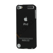 Slim Gummibelagt Beskyttende Hard Case med Apple iPod Logo til iPod Touch 5 - Sort
