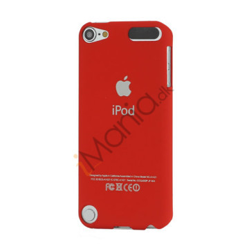 Slim Gummibelagt Beskyttende Hard Case med Apple iPod Logo til iPod Touch 5 - Rød