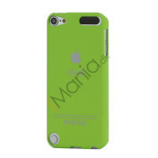 Slim Gummibelagt Beskyttende Hard Case med Apple iPod Logo til iPod Touch 5 - Grøn