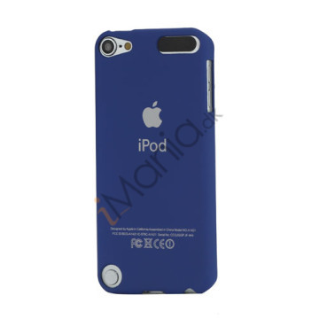 Slim Gummibelagt Beskyttende Hard Case med Apple iPod Logo til iPod Touch 5 - Mørkeblå