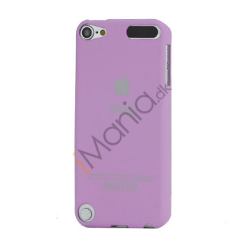 Slim Gummibelagt Beskyttende Hard Case med Apple iPod Logo til iPod Touch 5 - Purple
