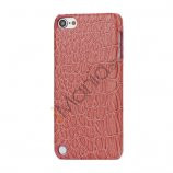 Moderigtigt Blankt Crocodile Læder Skin Hard Case til iPod Touch 5 - Watermelon Rød