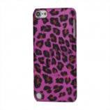 Leopard mønstret PU læder belagt Hard Case til iPod Touch 5 - Rose