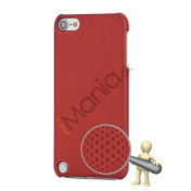 Stærk Hard Gitter Net Skin Case Cover til iPod Touch 5 - Rød