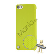 Stærk Hard Gitter Net Skin Case Cover til iPod Touch 5 - gulgrønt