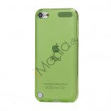 Glat Frosted Fleksibel TPU Gel Skin Cover til iPod Touch 5 - Transparent Green